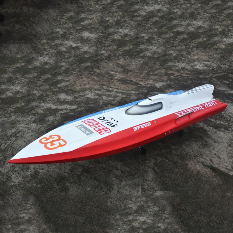 RC Speedboat Model Remote Control Gasoline Racing Boat Model Toy Gift 1475mm Fiberglass Boat 30CC Lancer Finished Boat