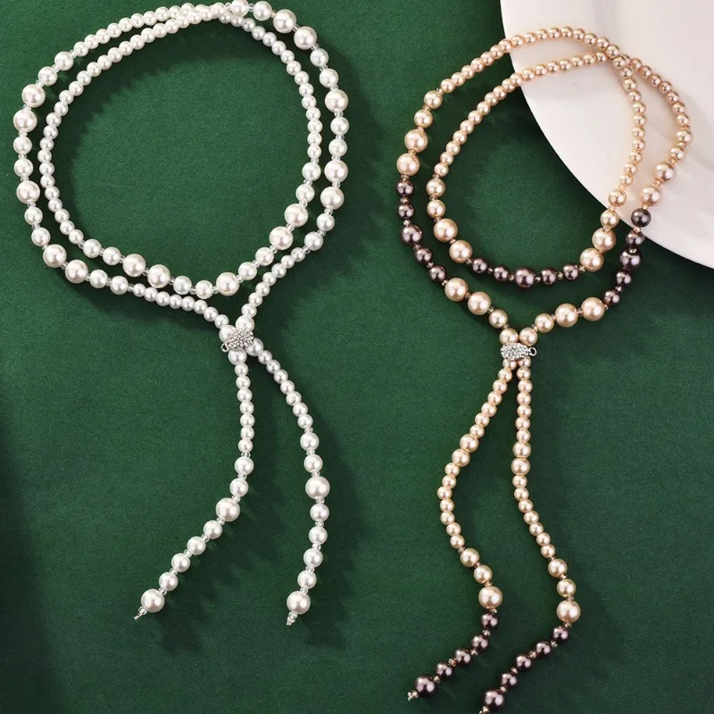 

Autumn and winter sweater chain, fashionable and elegant, versatile, multicolored long necklace, women's accessory
