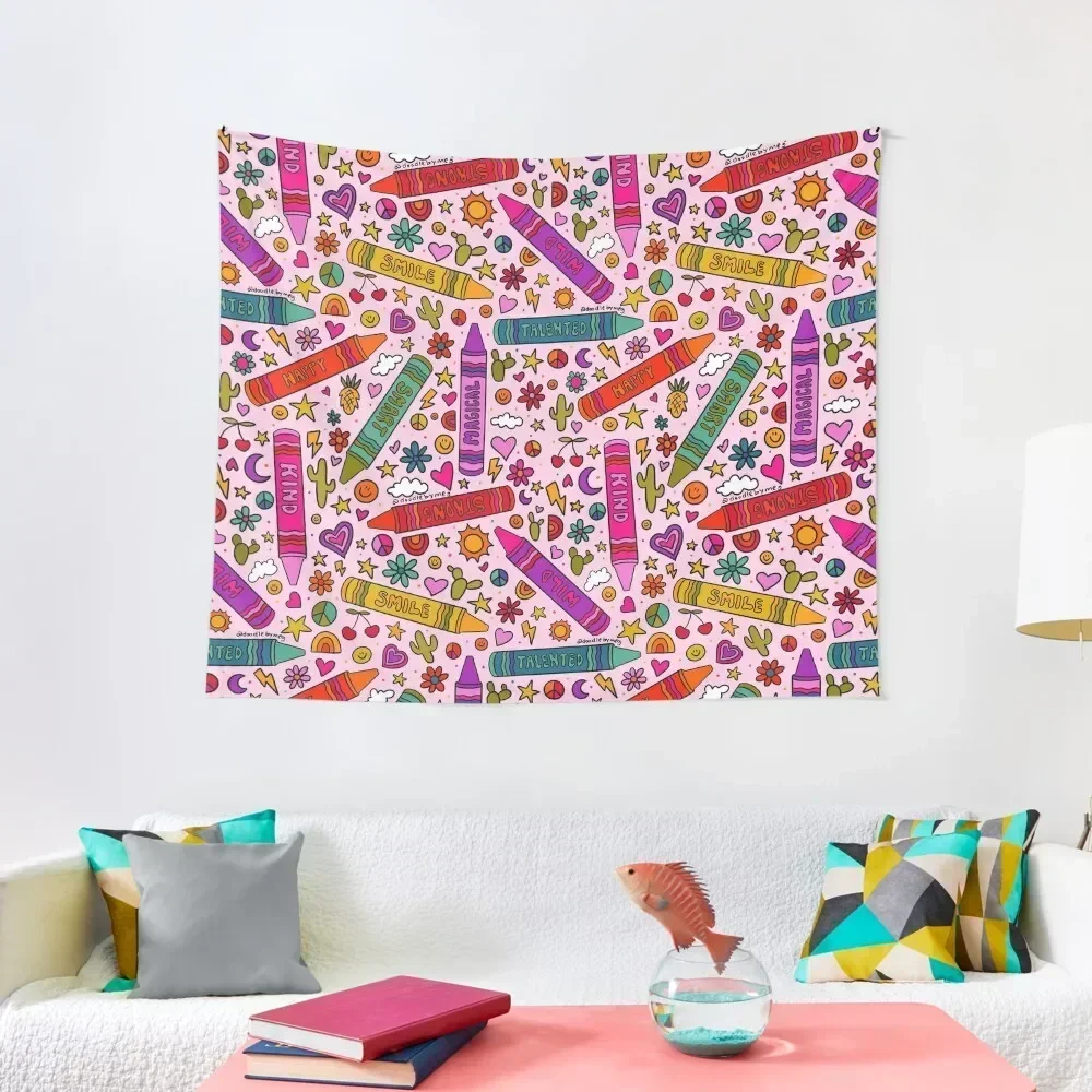 

Crayon Print Tapestry Wall Decor Home Decorations Living Room Decoration Tapestry