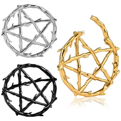 Vanku 2pcs Ear Piering Stainless steel Star Ear Weight Piercing Plugs Expanders Earrings Gauge Ear Tunnel Body Piercing Jewelry