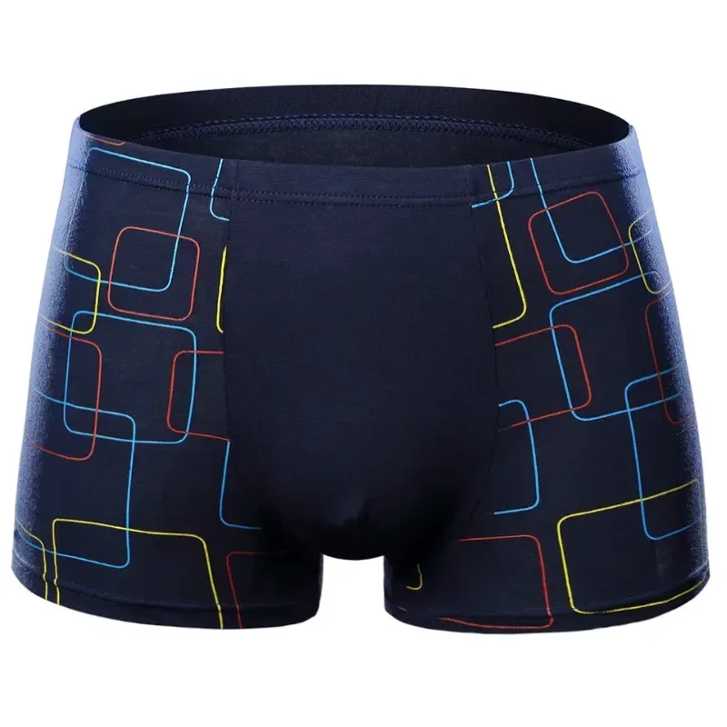 Calções boxer dos homens modal roupa interior sexy listrado boxers respirável fibra de bambu calcinha masculina underwears L-7XL