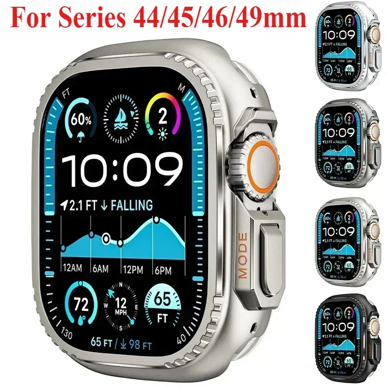 

Металлический корпус для Apple Watch Ultra3 49 мм 46 45 44 42 мм Защитный чехол Алюминиевая рамка-бампер для IWatch Series 11 10 987654SE