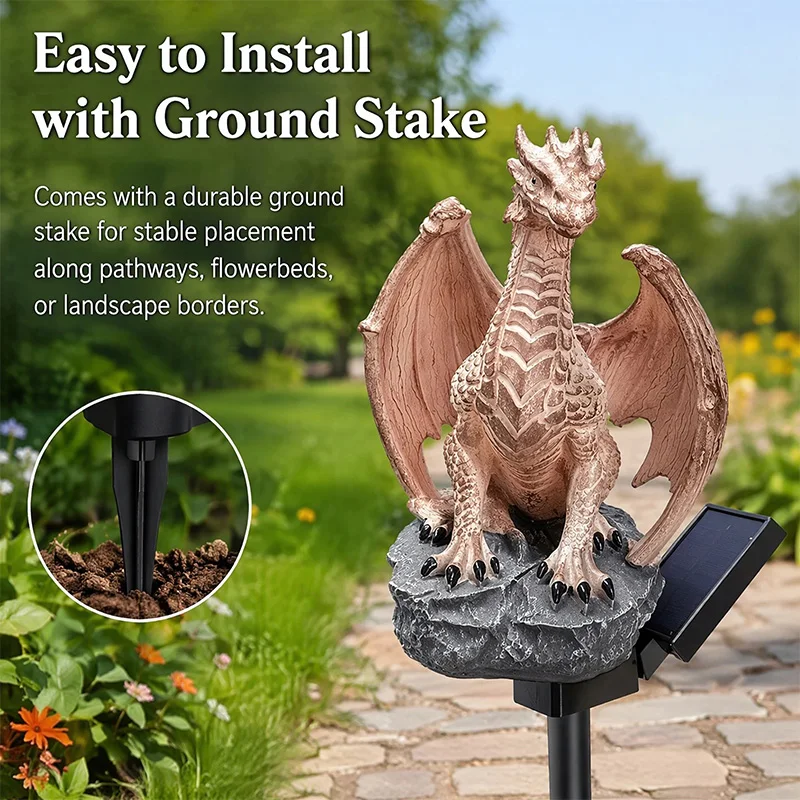 Lampe solaire de jardin Dragon - Outdoor Lighting Traditional avis et prix