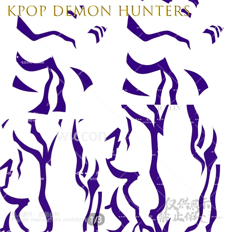[Cos C COS] Kpop Demon Hunters Jinu Saja Boy Your Idol Tattoo Stickers Face And Hands KPOP Idol Makeup Accessories Halloween