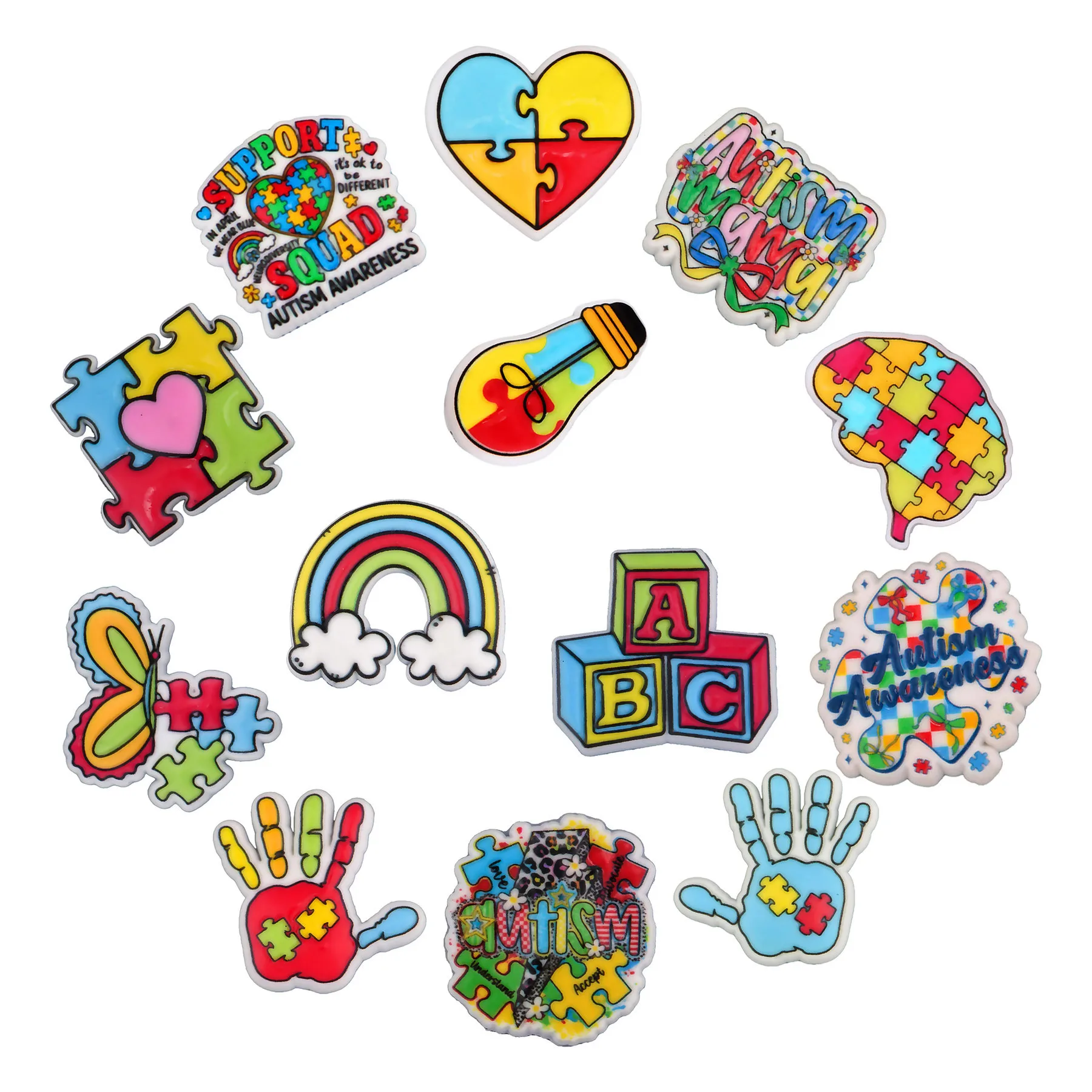 Women'S Accessories Crocs - Autism Shoe Accessories Cute Shoe Decoration