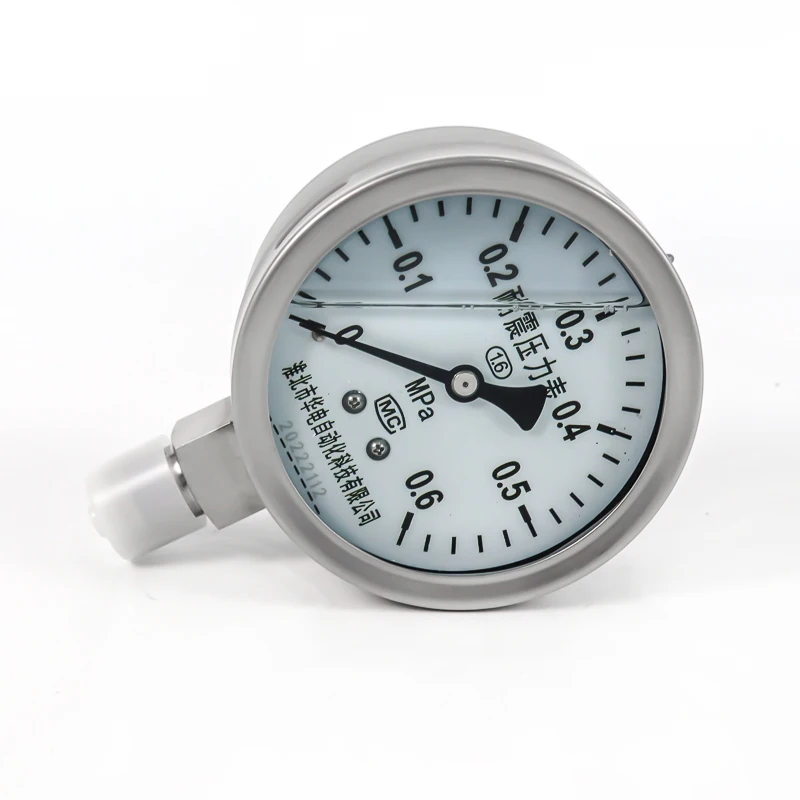 Stainless Steel Pressure Gauge Shock-resistant Radial Water Pressure 1.6Mpa Air Pressure Oil Pressure Hydraulic Vacuum Pressure