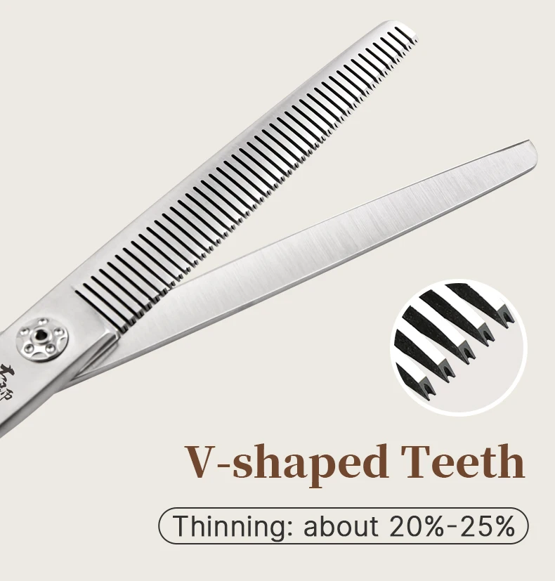 Fenice Slim Narrow Dog Grooming Scissors Set Straight/Curved/Thinner/Chunker Shears Schere Spezialisiert für KR- und JP Groomers – Detail 14