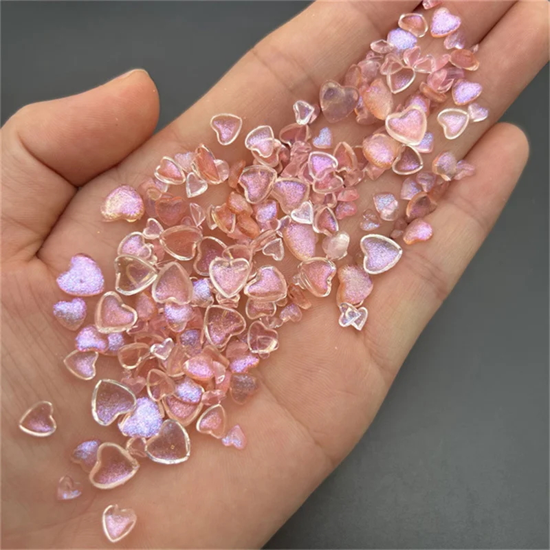 

DIY 50PCS Accessories Resin Kawaii Nail Art Charms Cartoon Heart Nail Decorations Mixed Size Bulk Manicure Rhinestones Jewelry