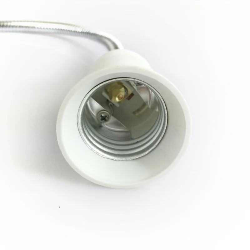 E27 LED Light Bulb Lamp Holder Flexible Extension Adapter Socket 18/23/28/38/48/58cm Extension Cord