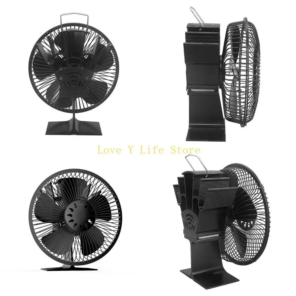 

L74C Heat Powered Stove Fan Fireplace Stove Fan 5-Blade Heat Distribution Quiet