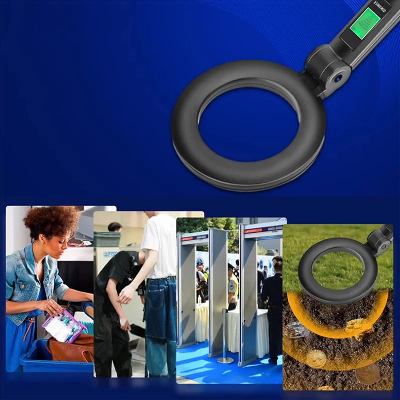 Y42A-مجموعة كشف المعادن المحمولة 360 ° المسح الضوئي للكشف عن المعادن الماسح الضوئي المعدني مدقق الأمن لمراقبة الكنز