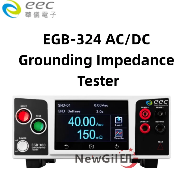 Probador de unión de tierra EGB-324, probador de resistencia de continuidad de tierra CA/CC de 40 A, marca EEC