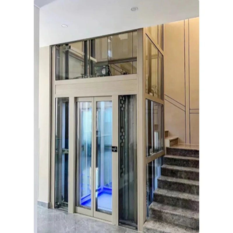 Small indoor hydraulic traction elevator for household use Duplex villa loft elderly elevator