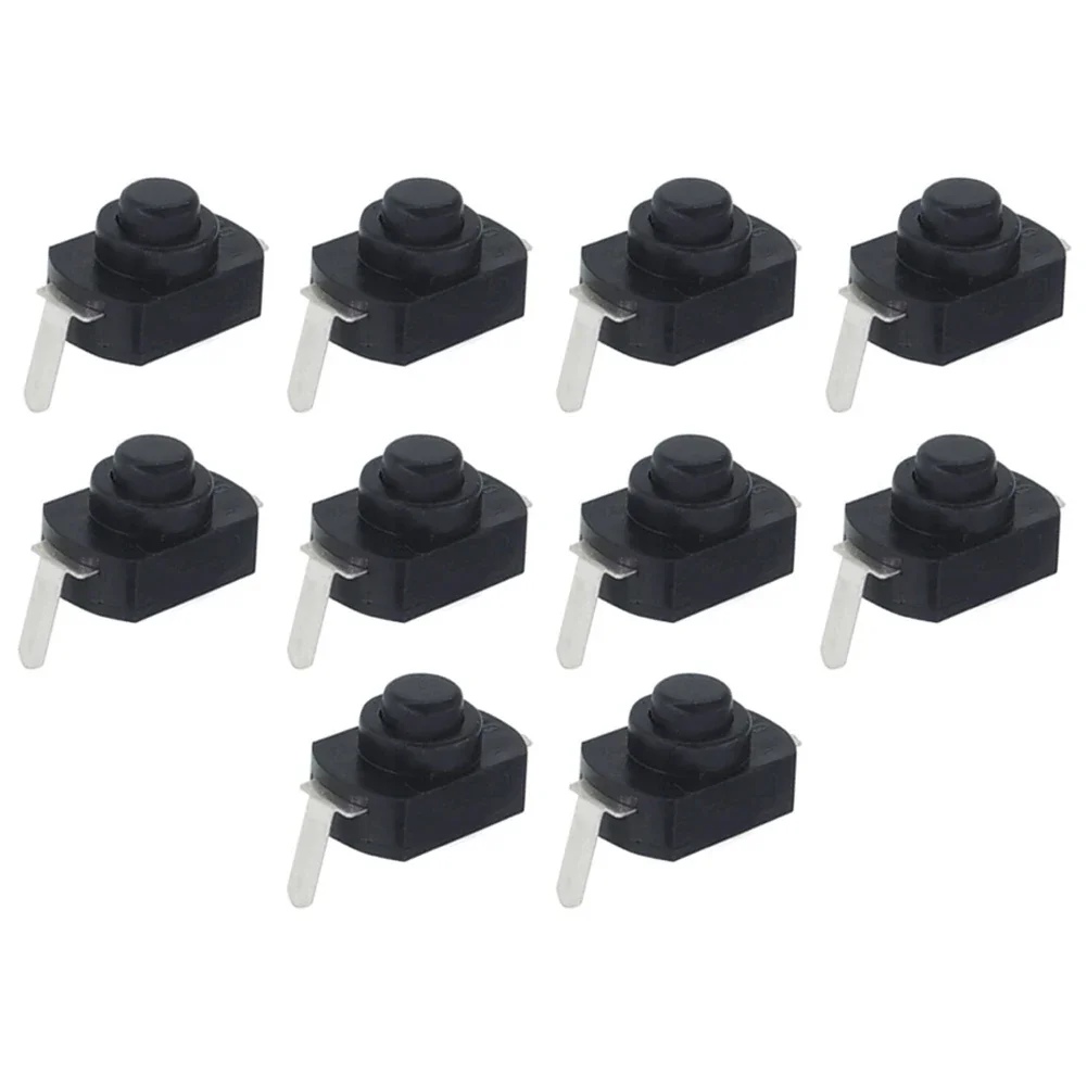 

10PCS 1A 30V Latching On Off For Mini Torch Push Button Switch with Copper Parts for Digital Gadgets and Audio Equipment