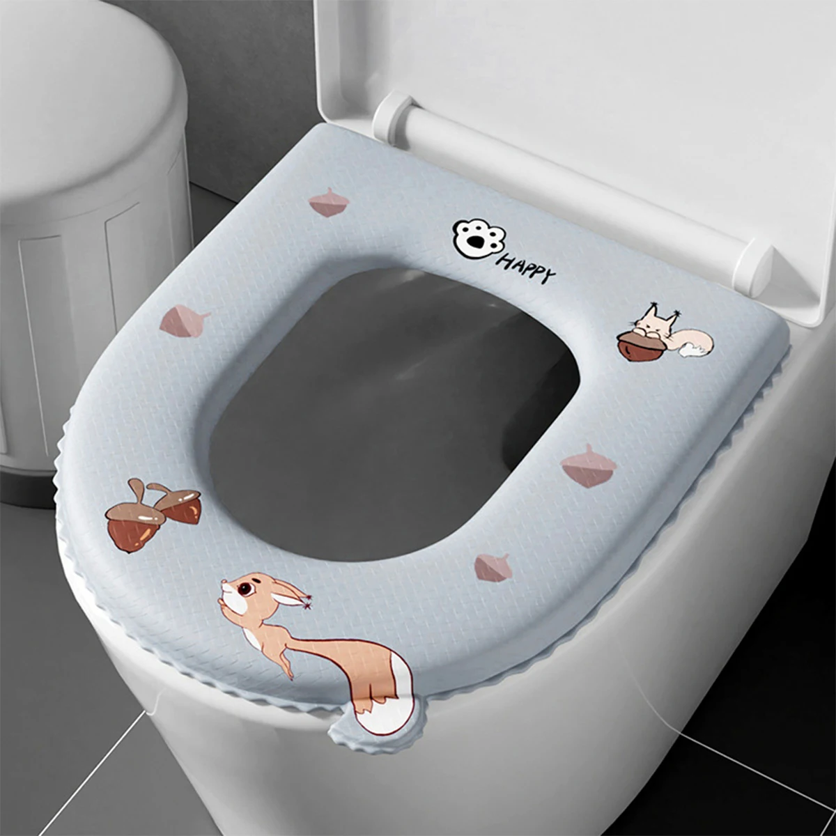 

Cute Toilet Seat Cover Thickened Eva Toilet Seat Soft Durable Cartoon Pattern Toilet Seat For Bathroom For Toilet