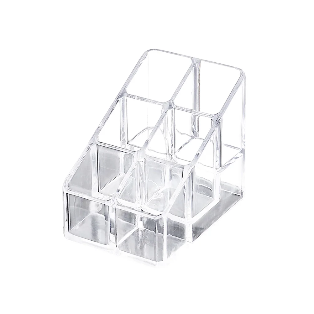 Boîte de rangement de maquillage transparente créative, support acrylique, présentoir de bureau pour rouges à lèvres, vernis à ongles