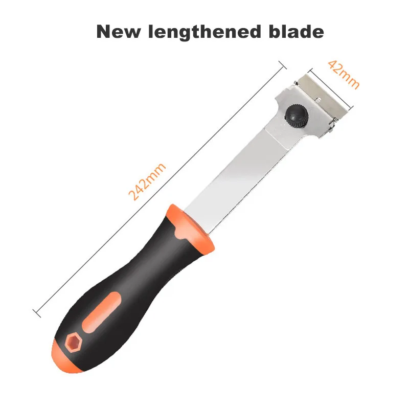 Double-Sided Scraper With Plastic Handle Blade Combination Portable And Replaceable Multifunctional Double-Sided Scraper Tool