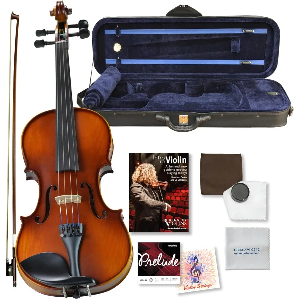 

G1 Violin Clearance Outfit - Carrying Case and Accessories Included - Solid Maple Wood and Ebony Fittings (3/4)