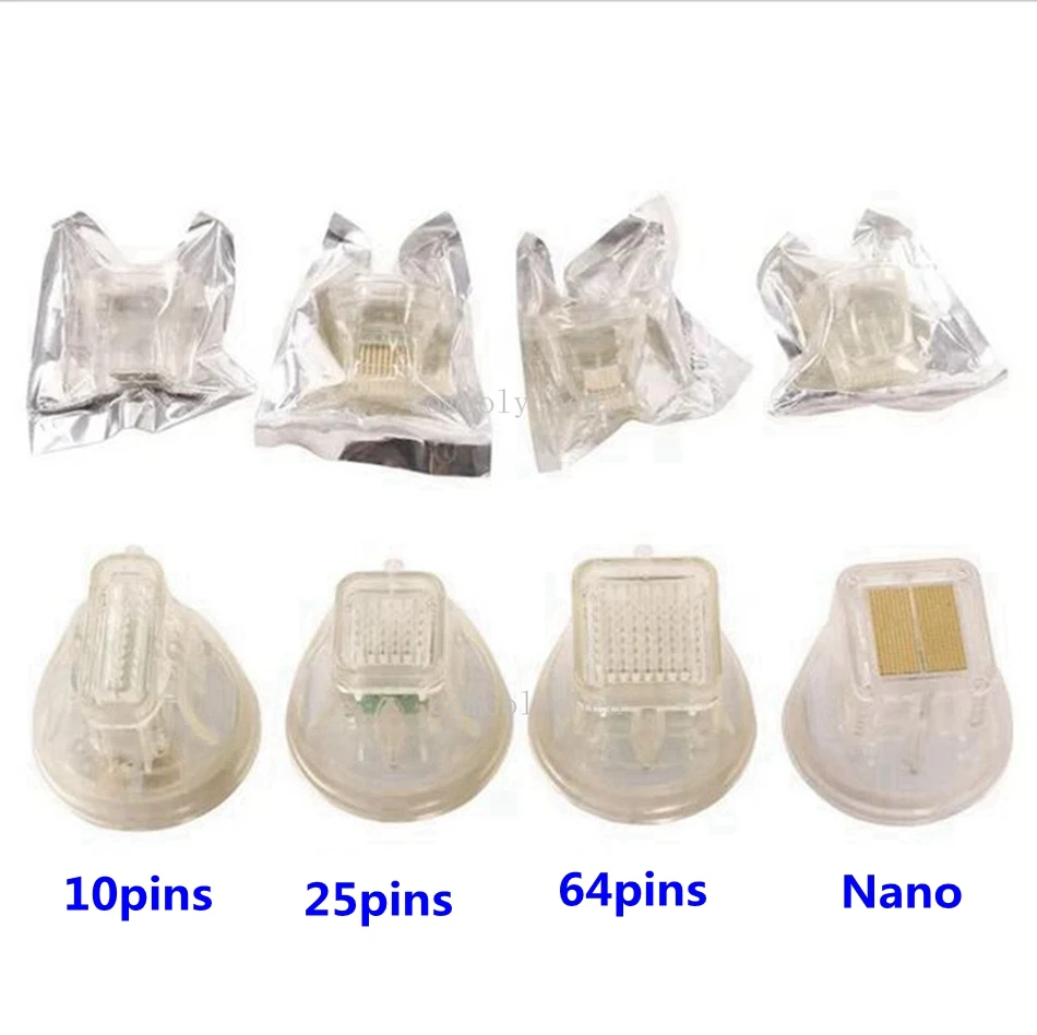 10pcs 10 Needles/ 25 Pins/ 64 Pins/ Nano Fractional Micro Needle RF Skin Beauty Machine  Microneedle RF Machine Needles