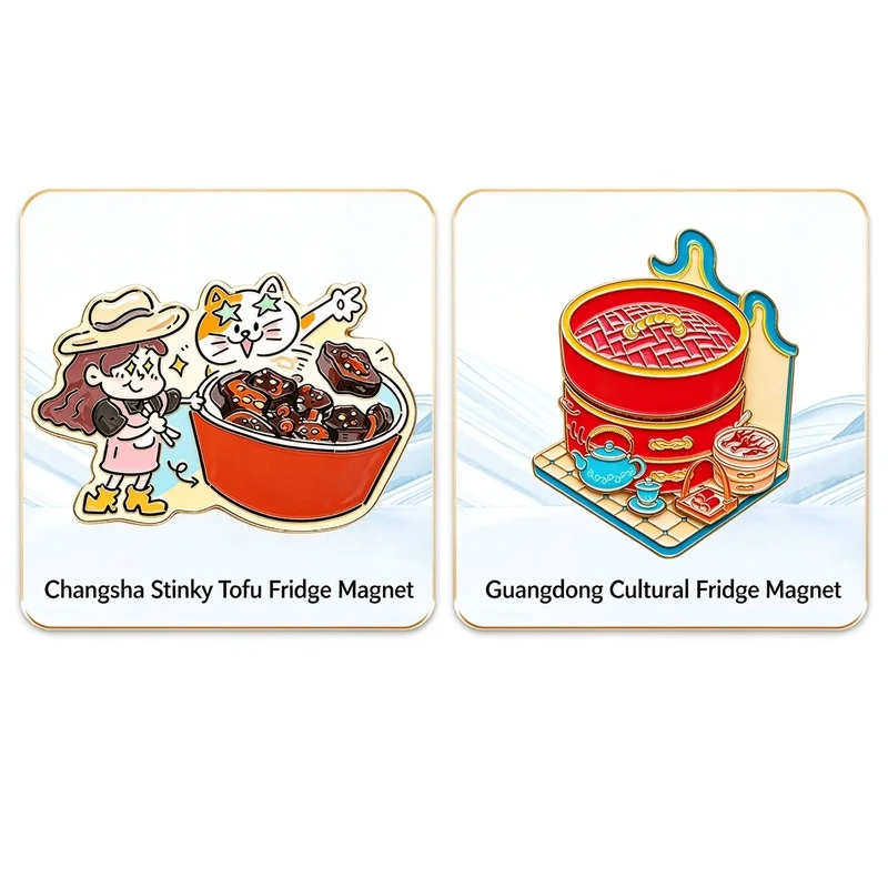 Customized cultural and creative travel food refrigerator magnets for scenic area souvenirsIP gift city