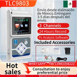 Genuine CONTEC TLC 9803 3 Channels ECG Holter, EKG Holter, Dynamic ECG Monitor System, 24 hours ECG Recorder TLC9803