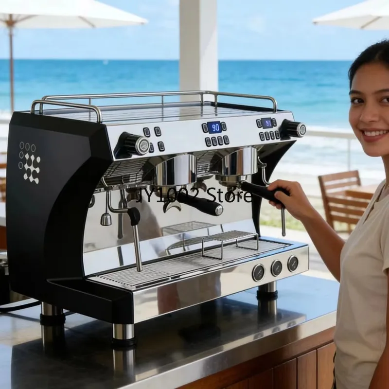 

Rotary Pump Coffee Maker Semi Automatic E61 Barista 2 Group Professional Commercial Espresso Coffee Machine for Business
