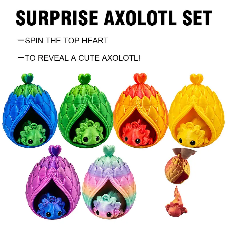 3D Printing Dragon Egg Mini Dragon Figure Surprise Gift for Kids Birthdays Party Favors Gifts Desk Decoration Dinosaur Figurine