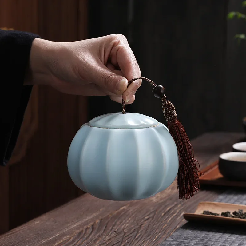 European-style Ceramic Storage Melon Sealed Moisture-proof Food Container