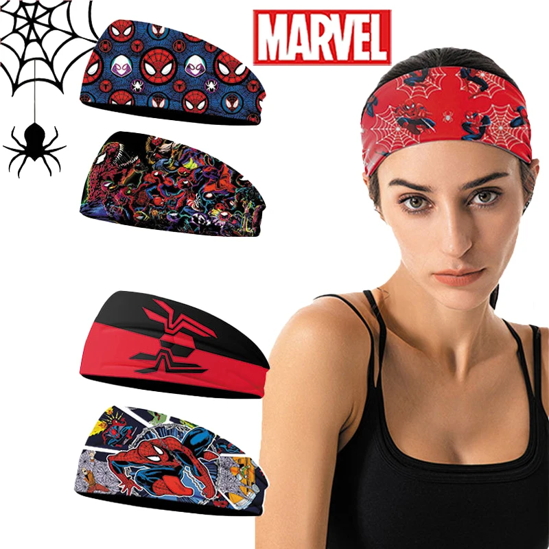 

Marvel Человек-паук для мужчин и женщин спортивная повязка на голову супергерой модная повязка для бега и фитнеса быстросохнущая впитывающая пот платок подарок