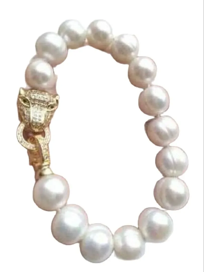 

NEW HOT HUGE AAA 10-11MM South Sea White Pearl Bracelet 7.5-8 Inch