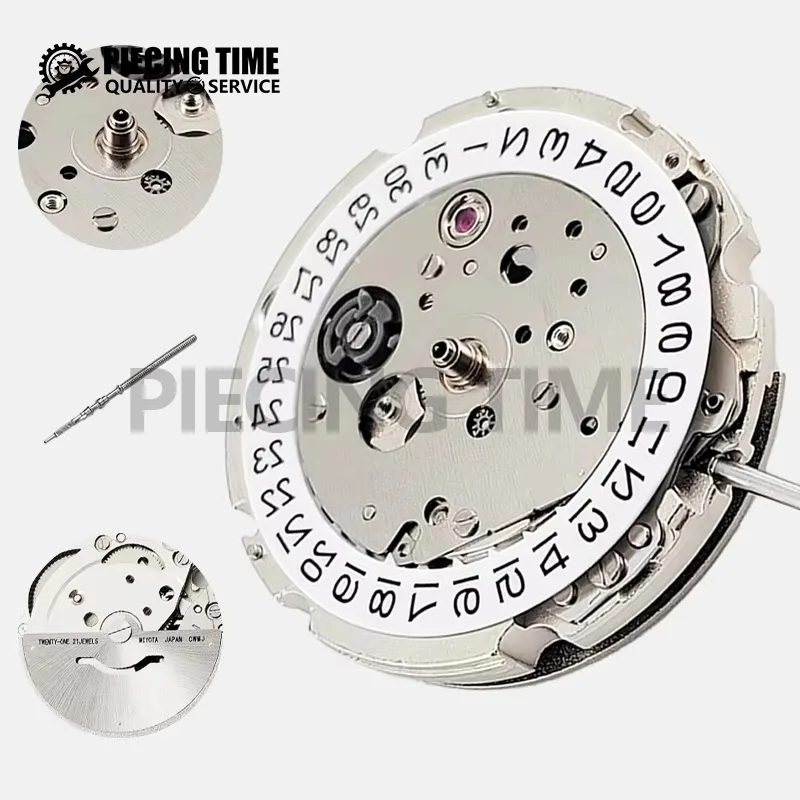 Japan 8200 Silver Single Calendar Movement Automatic Mechanical Movement 8215 Watch Movement Parts