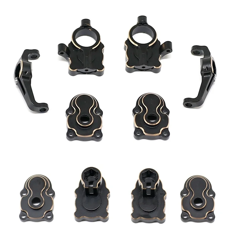 For FMS FCX24 Brass Front and Rear Steering Knuckle Hub Carrier Portal Housing Counterweight 1/24 RC Crawler Car Parts