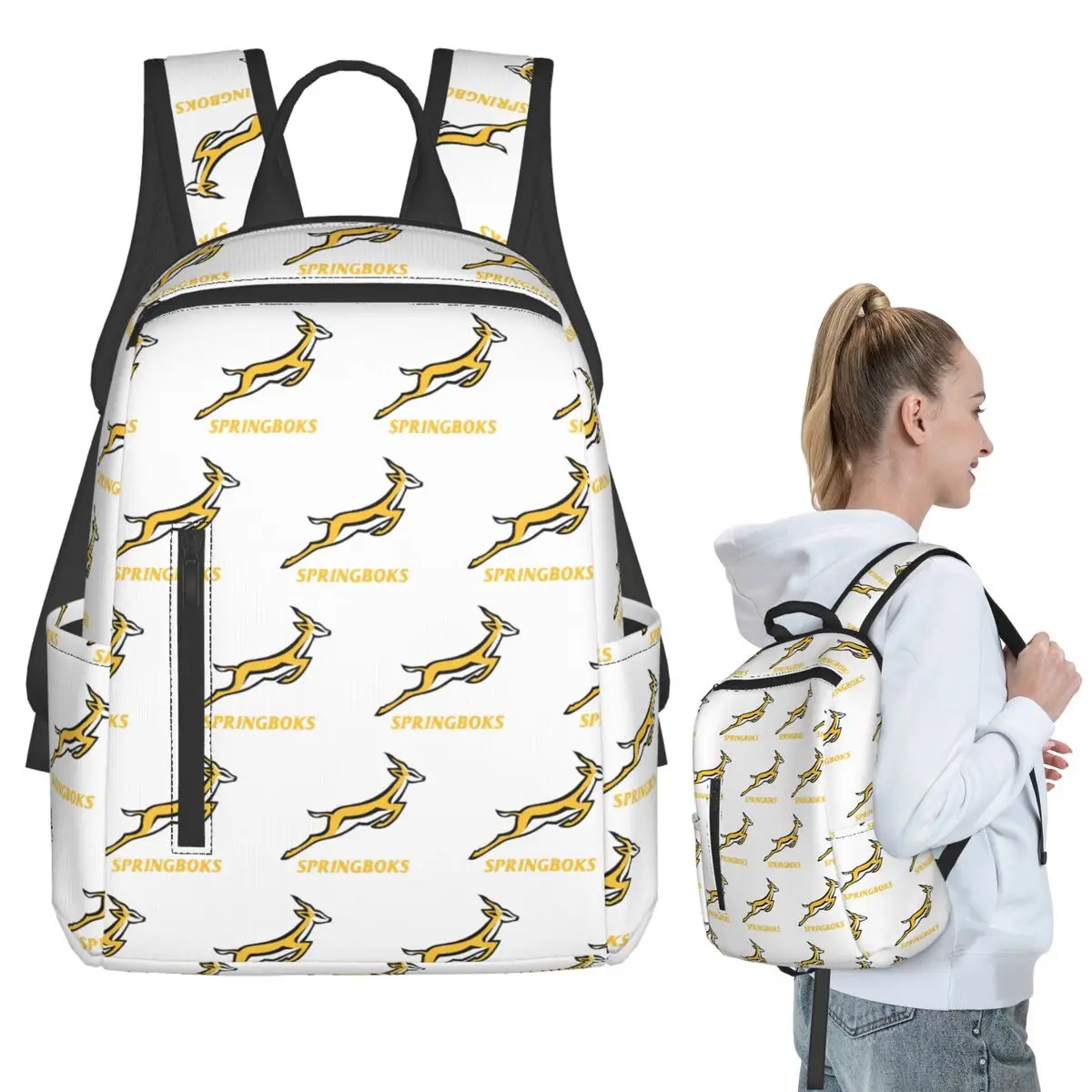 

Springbok Backpack Student BookBag Children School Bag Computer Shoulder Bags Men Women