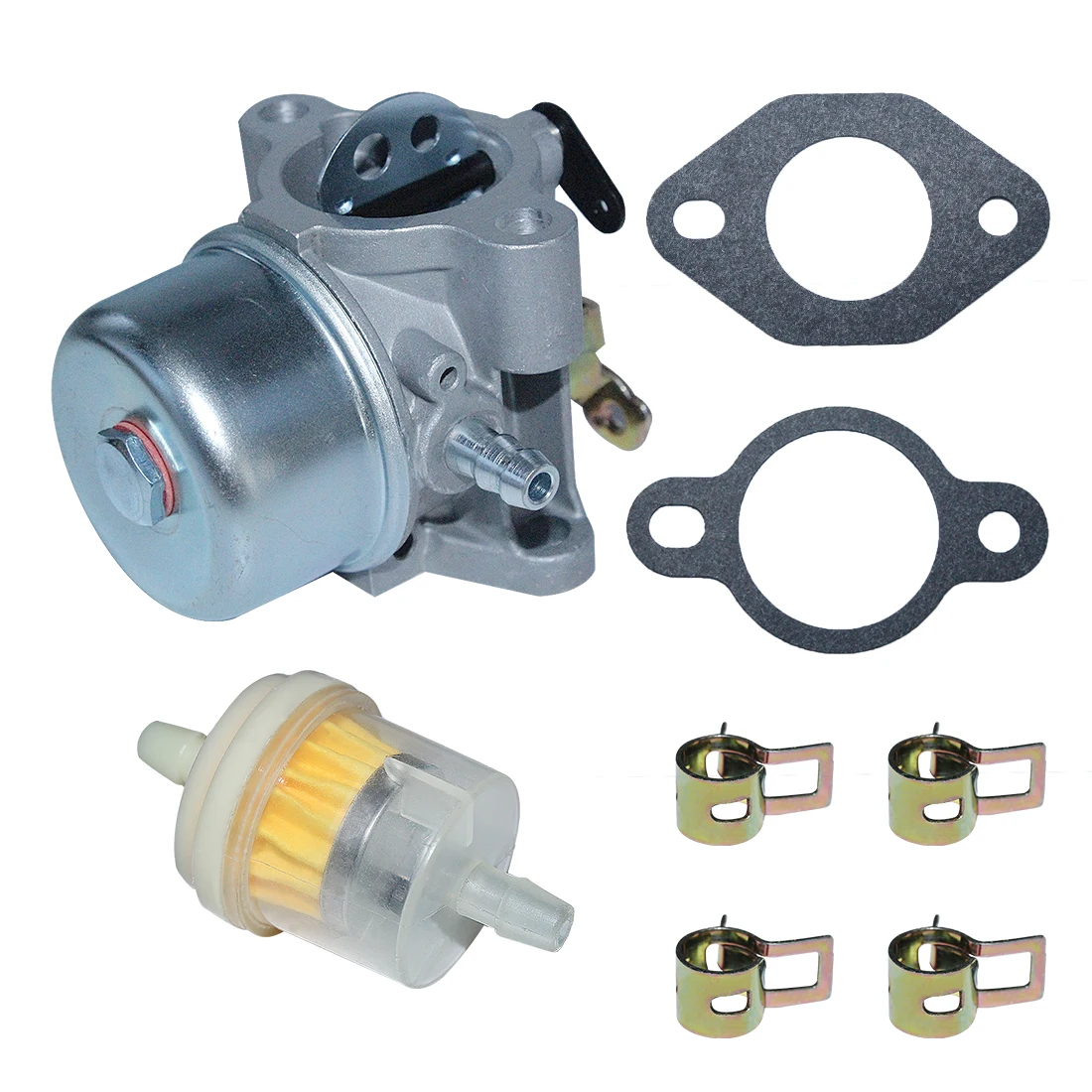 Carburetor Fuel Filter Clamp Kit Kit for Kohler 12.5HP John Deere STX30 STX38 Engine AM132119