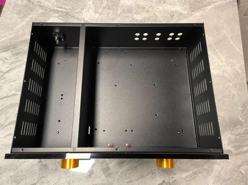 Kindo tube preamplifier DIY chassis Iron Shielding function power amplifier case with knobs 430x120x300mm