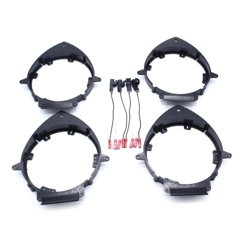 6.5Inch Front Door Replacement Speaker Mounting Brackets Adapter & Wire Harness Dropship