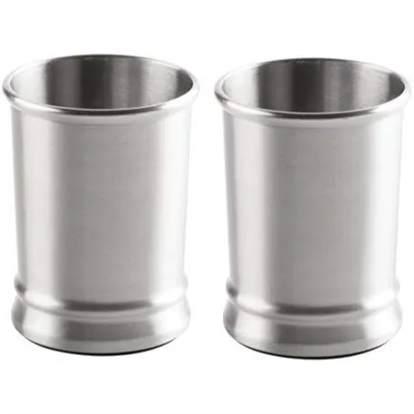 

Stainless Steel Bathroom Cups, Toothbrush Holders, Countertop Tumbler for Rinsing, Vanity Organizer, 2 Pack