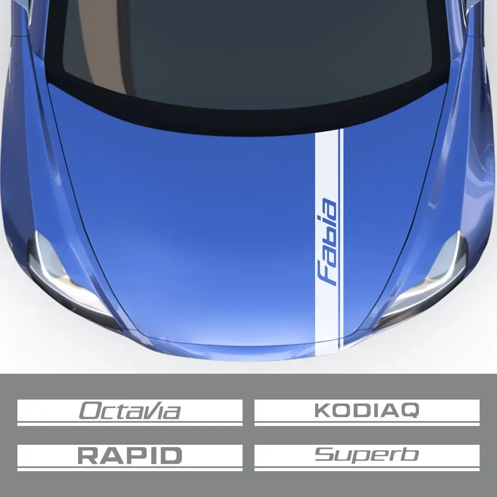 

Наклейки на крышку двигателя на капот автомобиля для Skoda Citigo Fabia Kamiq Karoq Kodiaq Octavia 2, Rapid Roomster Scala Superb, автоаксессуары