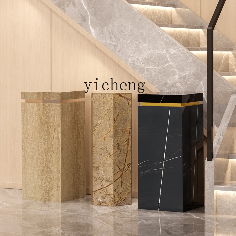

LSL marble pedestal stone pier entrance platform decoration hotel clubhouse model room