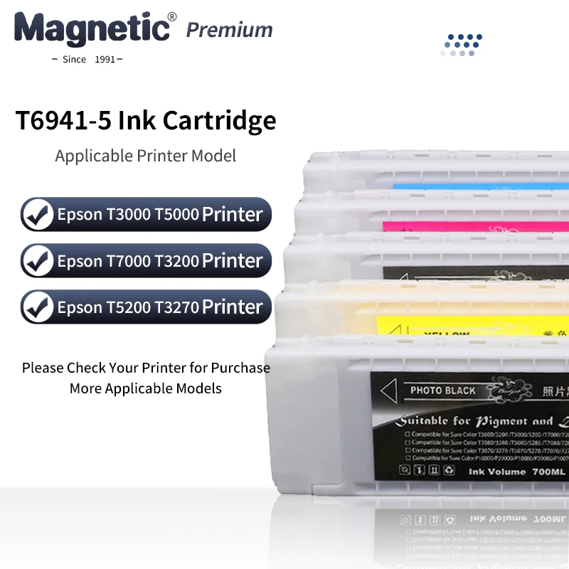 

T6941-T6945 Compatible Ink Cartridge Pigment For Epson T3000 T5000 T7000 T3200 T5200 T7200 T3270 T5270 T7270 T3070 T5070 Printer