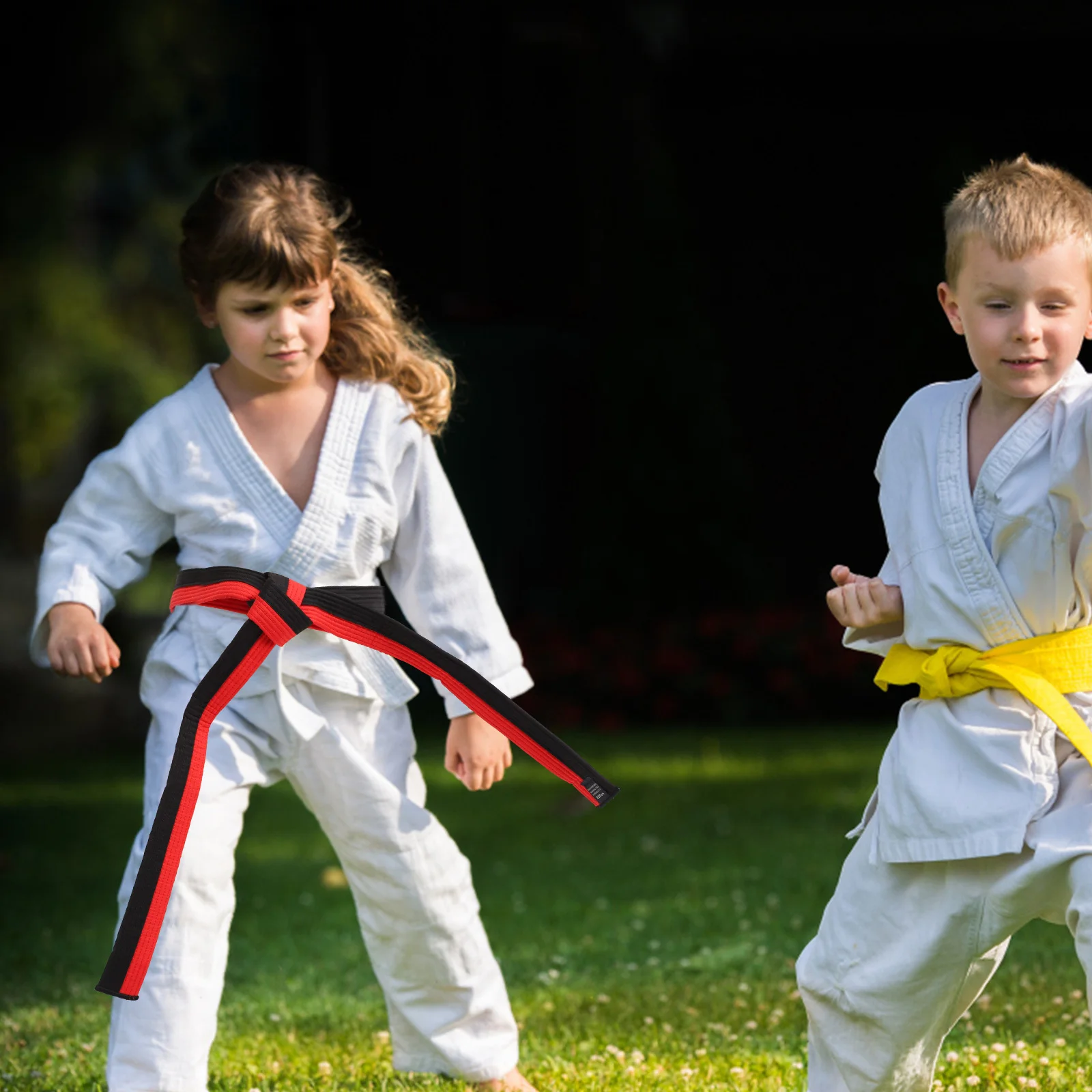 

6pcs Taekwondo Belts Black Cotton Waist Bands For Martial Arts Training Karate Belt Set Adults Kung Fu Gear Workout