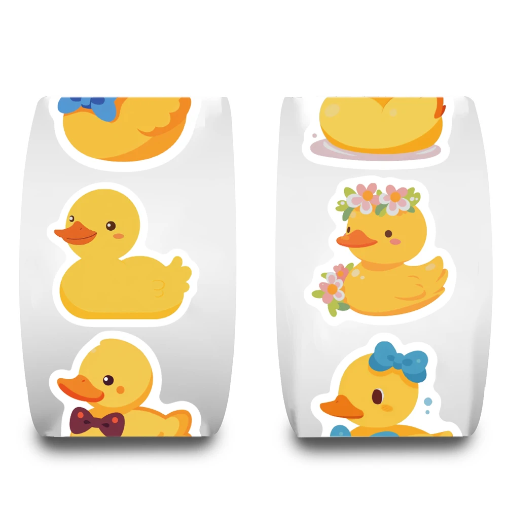500PCS Nette Cartoon Ente Rolle Aufkleber Notebook Telefon Geburtstag Kaffee Skateboard Mode Laptop Gepäck Wasserdichte Dekoration ﻿ – Detail 2