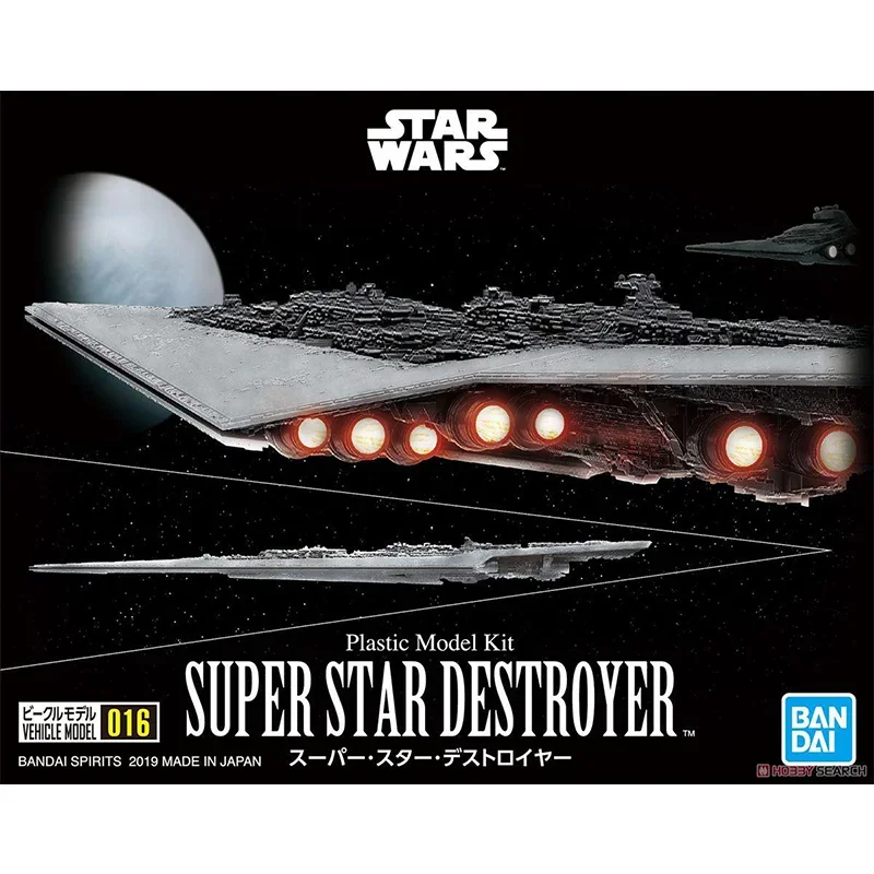 Bandai original star wars anime modelo super star destroyer figura de ação montagem modelo brinquedos presentes colecionáveis para crianças