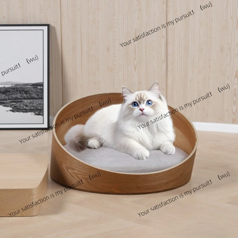 Cat Nest Universal Solid Wood Cat Nest Small Dog Soft Thickened Sofa Removable  Bed