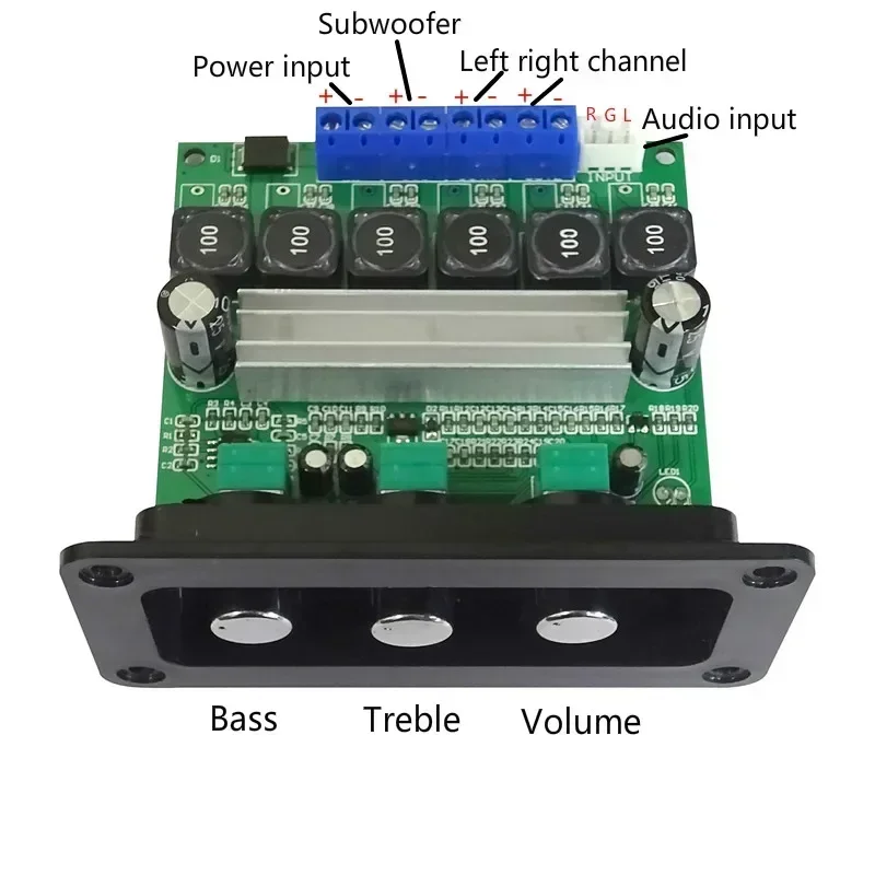 SOTAMIA TPA3116D2 Power Amplifier 2.1 Subwoofer Amplifiers 2x50W+100W Hifi Stereo Speaker Sound Amplificador Home Auido Amp