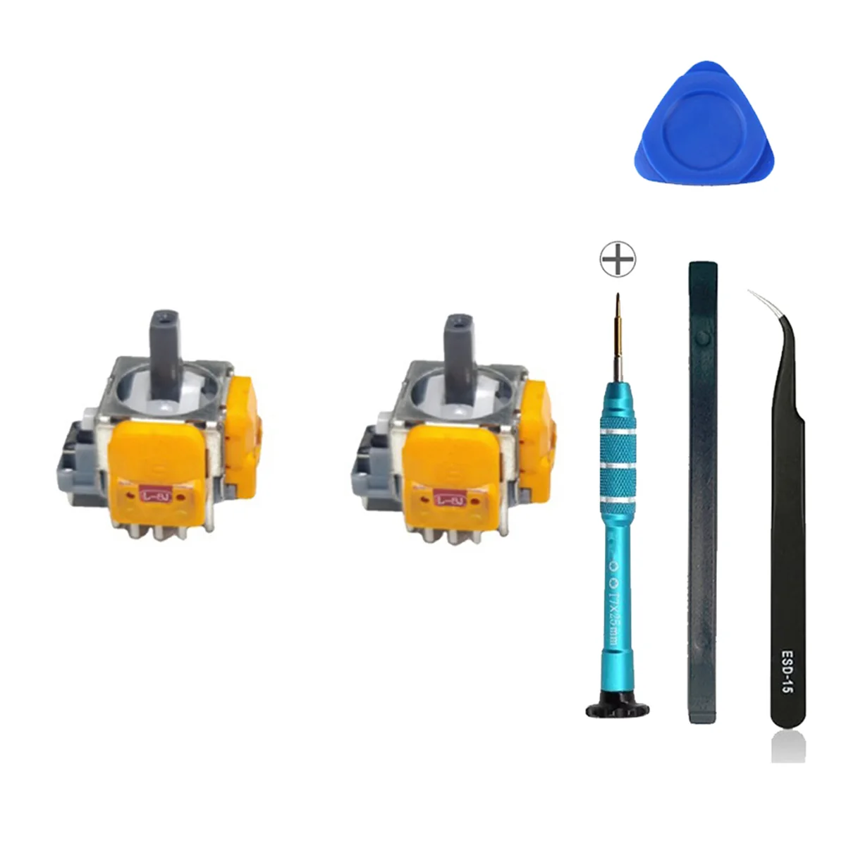 2PCS Joysticks Kit for PS5 Game Console Joysticks Hall Electromagnetic Adjustable Joysticks with Screwdriver Repair Set