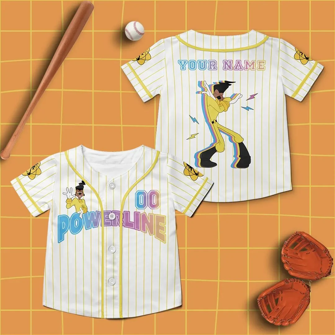 مخصص جوفي فيلم البيسبول جيرسي ماكس جوفي روكسان باورلاين اصطف جوفي وماكس جيرسي ديزني الكبار الاطفال عادية جيرسي