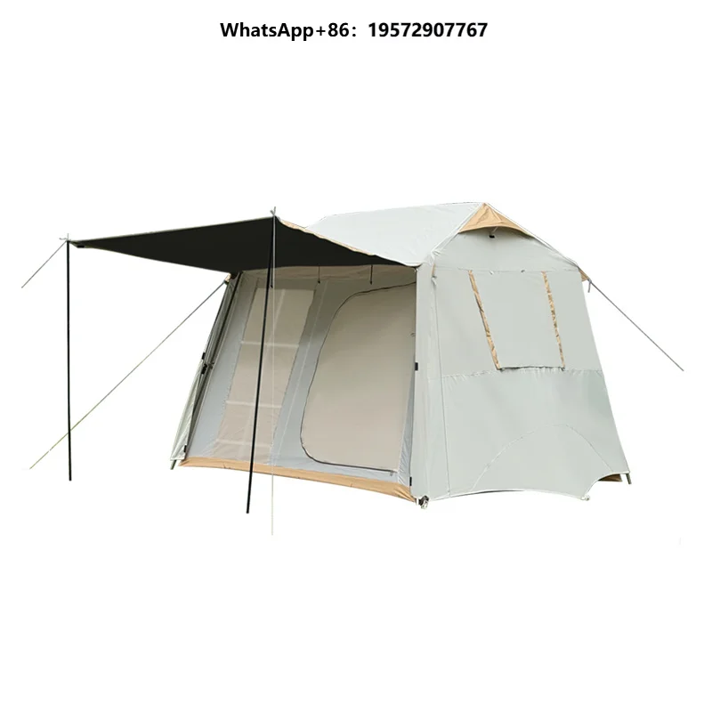 Outdoor Camping Tent With Waning 5/8 Person All-weather Self-supporting Large Family Camping Tent