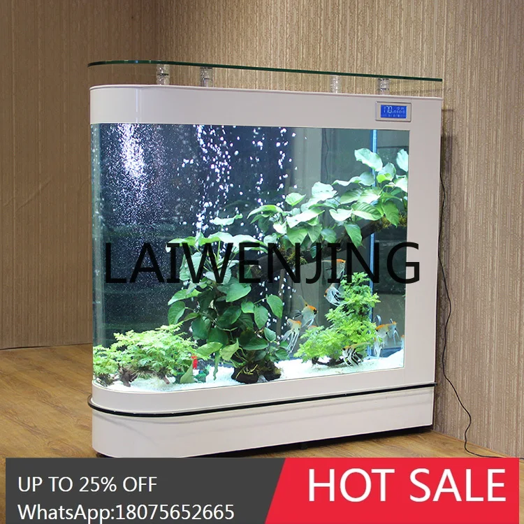 

Bullet Fish Globe Living Room Large and Medium Size Partition Floor Ecological Change Water Glass Aquarium Customized