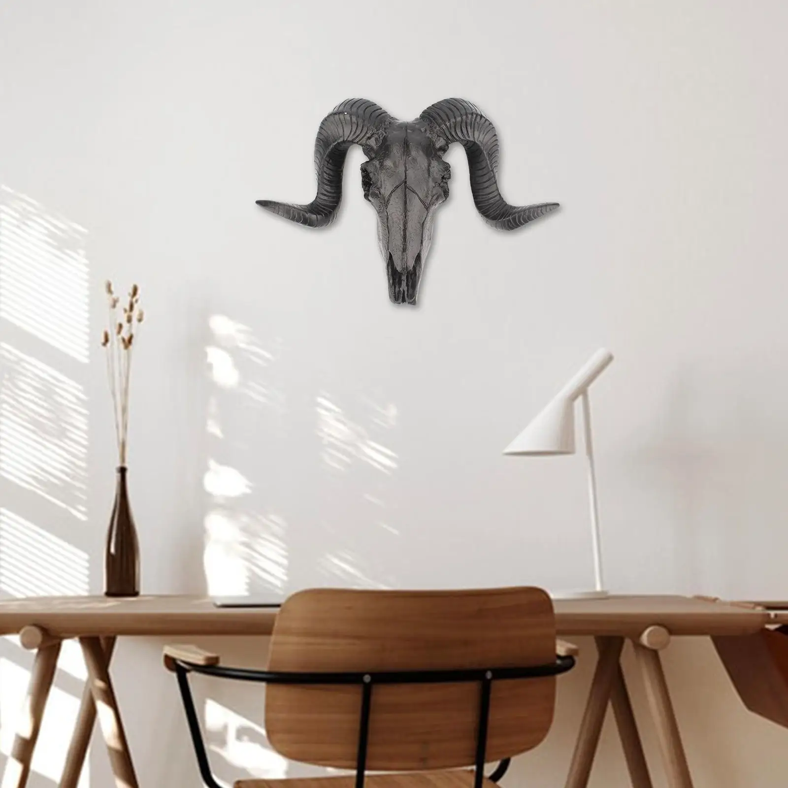 Wanddekoration Schafkopf Skulptur Schlafzimmer Wohnzimmer Figuren Statue